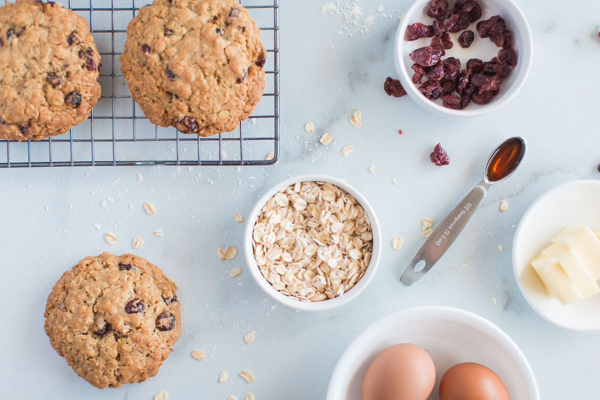 Cranberry Oatmeal cookie ingredients photo