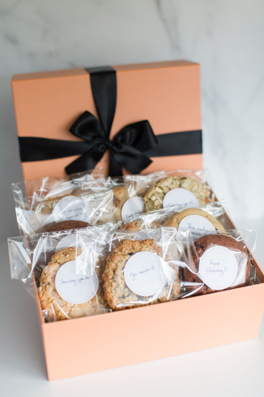Feel Good Cookies Gift Box of Nine Cookies Stock Photo